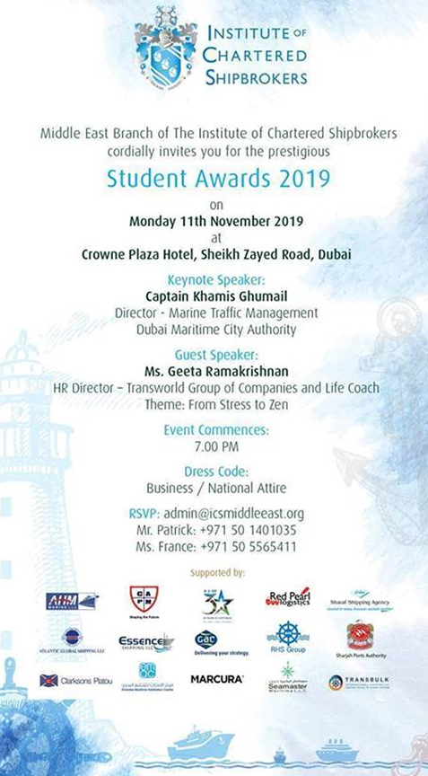 ICS MIDDLE EAST AWARDS - flyer